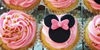 Pink and Gold Minnie Mouse Cupcakes